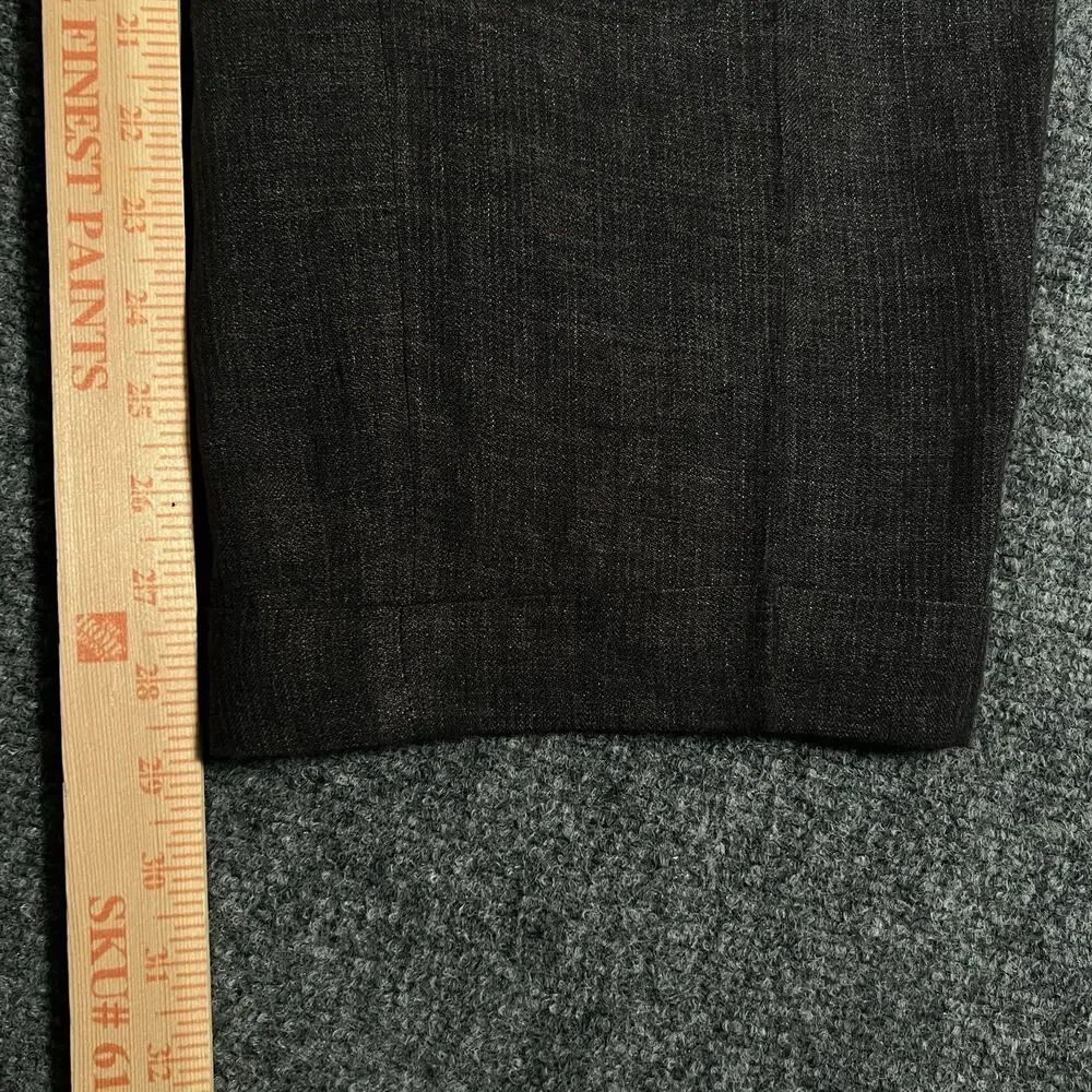 Ermenegildo Zegna 100% Linen SOFT Pants Pleated 52 (35 X 29) Charcoal Black